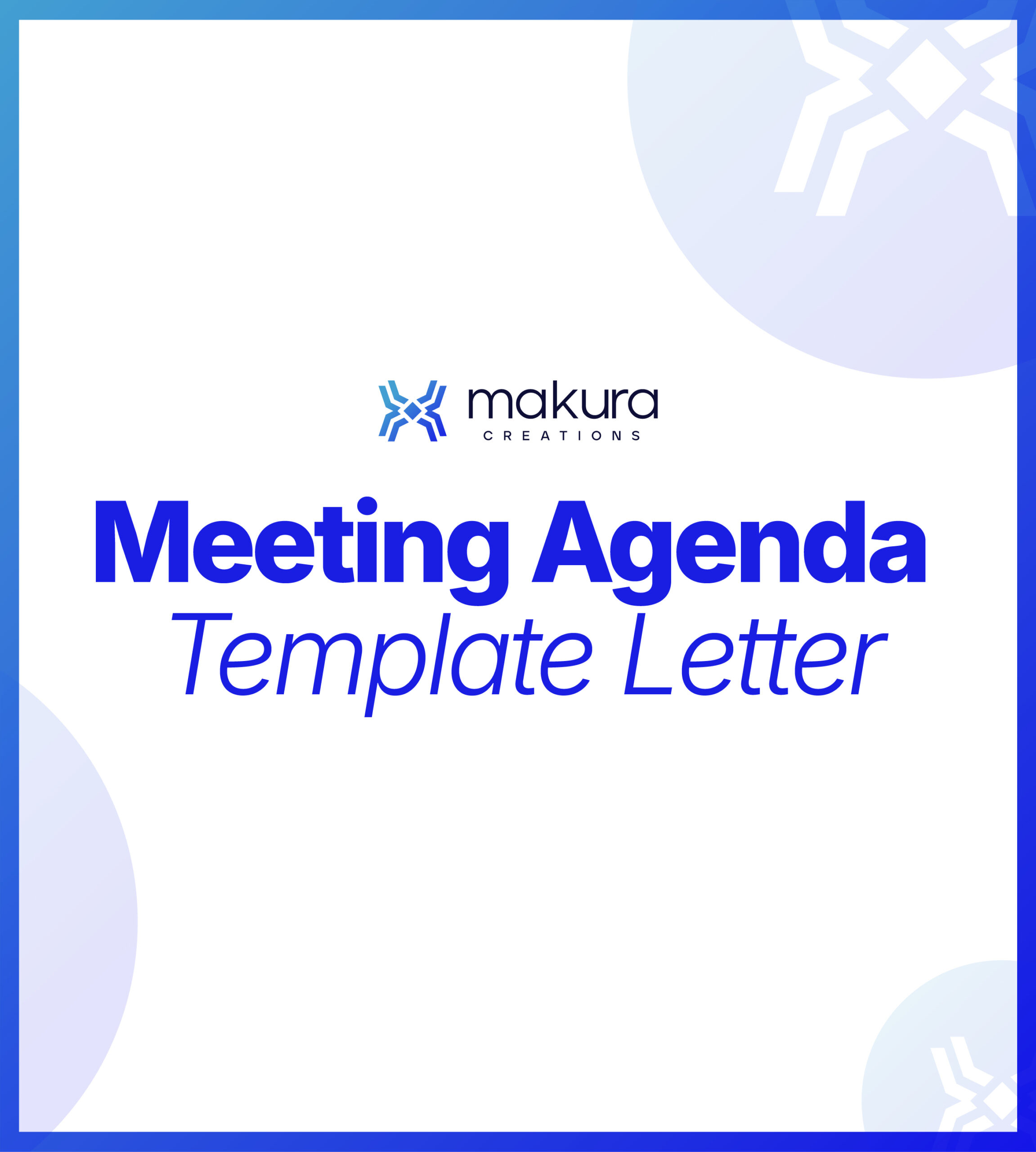 Meeting Agenda Template Letter
