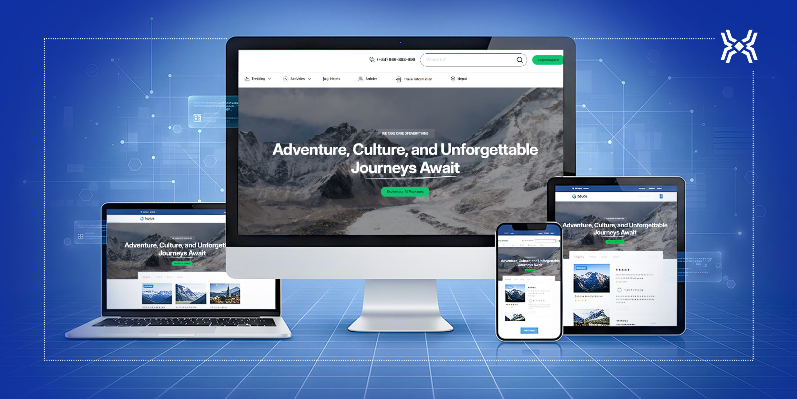 Travel website development