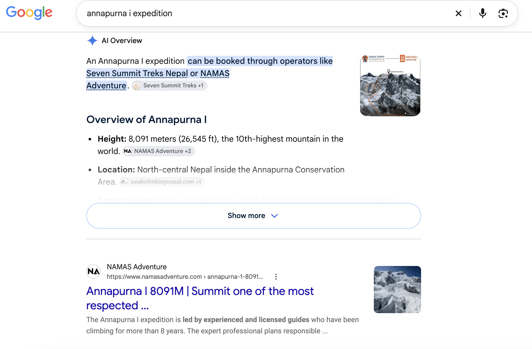 ai overviews display